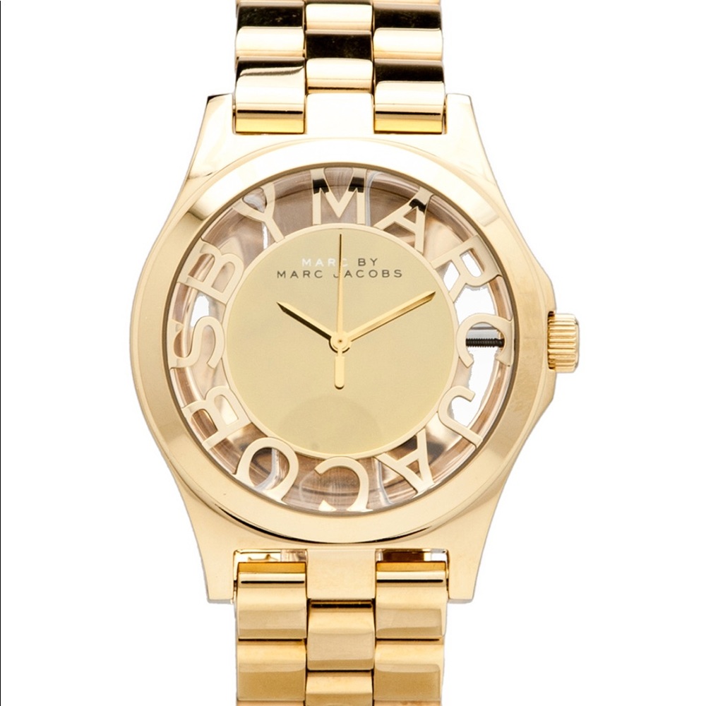 Marc Jacobs “Henry” Gold Skeleton Watch
